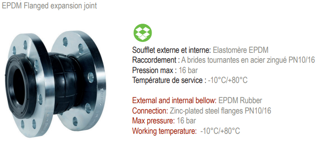 EPDM Flanged expansion joint