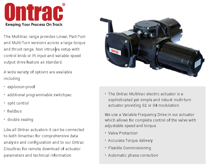 Ontrac Multitrac Electric Actuator