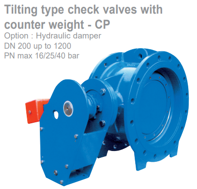 Tilting type check valves